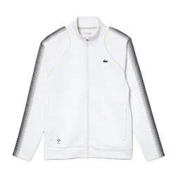 Áo Khoác Nỉ Nam Lacoste Tennis Daniil Medvedev Zipped Sweatshirt SH5220 WUI Màu Trắng Size 3