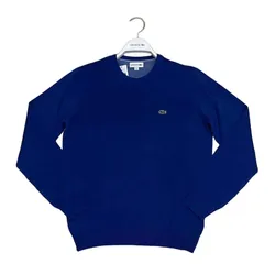 Áo Len Nam Lacoste Men's Crew Neck Wool Sweater Màu Xanh Blue Size 4