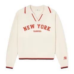 Áo Len Nữ MLB Varsity New York Yankees 3FKPV0141-50CRD Màu Kem