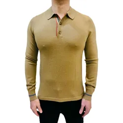 Áo Len Polo Nam Burberry Long Sleeve 8033092 Màu Be Size XS