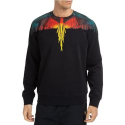 Áo Nỉ Sweater Nam Marcelo Burlon Icon Wings Crewneck Màu Đen Size XXS