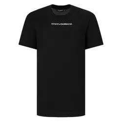 Áo Phông Nam Dolce & Gabbana D&G Black With Logo Printed Tshirt G8JM4Z FU7EQ N0000 Màu Đen