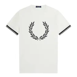 Áo Phông Nam Fred Perry Printed Laurel Wreath Snow T-Shirt M5677-129 Màu Trắng Size S
