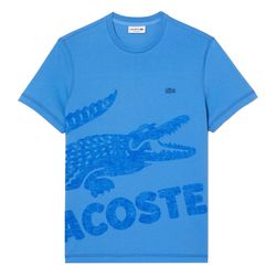 Áo Phông Nam Lacoste Regular Fit Organic Cotton Jersey Tshirt TH8249 L99 Màu Xanh Blue Size 3