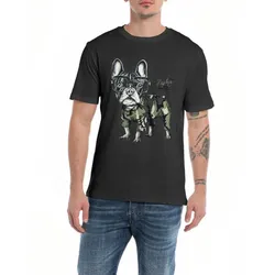 Áo Phông Nam Replay Jersey T-Shirt With Bulldog M6677 - BLK Màu Đen Size XL