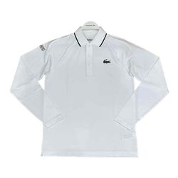 Áo Polo Dài Tay Nam Lacoste Men's Golf Long Sleeve Polo Shirt Màu Trắng Size 4