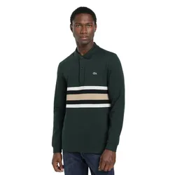 Áo Polo Dài Tay Nam Lacoste Men's Regular Fit Thick Cotton Piqué Màu Xanh Green Size 5