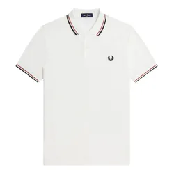 Áo Polo Nam Fred Perry Twin Tipped Polo Shirt M3600-S04 Màu Trắng Size S