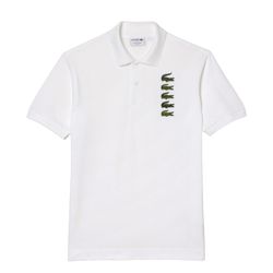 Áo Polo Nam Lacoste Classic Fit Men's Croc Badge Piqué PH3474 51 001 Màu Trắng Size 4