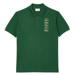 Áo Polo Nam Lacoste Classic Fit Men's Croc Badge Piqué PH3474 51 132 Màu Xanh Green Size 3