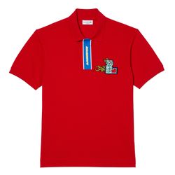 Áo Polo Nam Lacoste Men's Classic Fit Contrast Placket And Crocodile Badge PH1465 00 240 Màu Đỏ Size 2