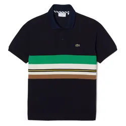 Áo Polo Nam Lacoste Men's Classic Fit French Made Contrast Stripe Shirt PH1132 HDE Màu Xanh Đen Size 3