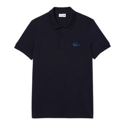 Áo Polo Nam Lacoste Men's Regular Fit Quilted Crocodile Badge PH2100 51 HDE Màu Xanh Đen Size 3