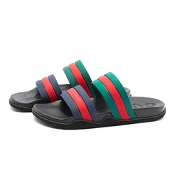 Dép Nam Gucci Men’s Web Slide Sandal Màu Đen