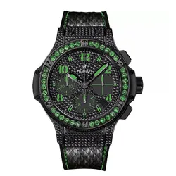 Đồng Hồ Hublot Bigbang 41mm Limited Black Fluo Green Màu Đen