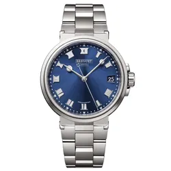 Đồng Hồ Nam Breguet Marine 5517TI/Y1/TZ0 Titanium Màu Xanh Bạc
