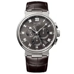 Đồng Hồ Nam Breguet Marine Chronographe 5527TI/G2/9WV Màu Xám Bạc
