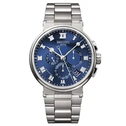 Đồng Hồ Nam Breguet Marine Chronographe 5527TI/Y1/TW0 Màu Xanh Bạc