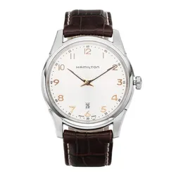 Đồng Hồ Nam Hamilton Jazzmaster Thinline Silver Dial Brown Leather H38511513 Màu Bạc Nâu