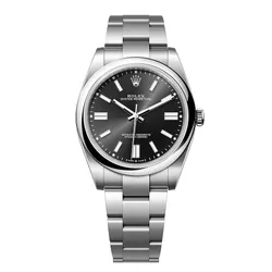 Đồng Hồ Nam Rolex Oyster Perpetual 41mm Dial Black 124300 Màu Bạc