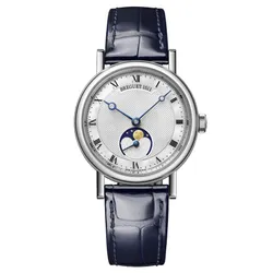 Đồng Hồ Nữ Breguet Classique Automatic Moonphase 30mm 9087BB/52/964 Màu Xanh Bạc