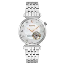 Đồng Hồ Nữ Bulova Regatta Automatic 96P222 White Dial Silver Tone Màu Bạc 