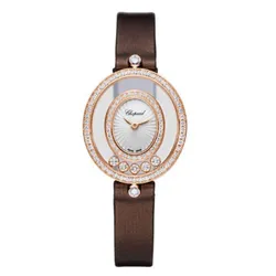 Đồng Hồ Nữ Chopard Happy Diamonds 204292-5201 Icons Watch Màu Nâu / Vàng Hồng