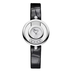 Đồng Hồ Nữ Chopard Happy Diamonds 209415-1001 Icons Watch 26mm Màu Đen Bạc