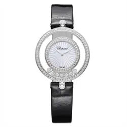 Đồng Hồ Nữ Chopard Happy Diamonds Icons 209426-1201 32mm Màu Đen Trắng