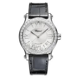 Đồng Hồ Nữ Chopard Happy Sport 278559-3003 Auto Diamonds 36mm Màu Đen Trắng
