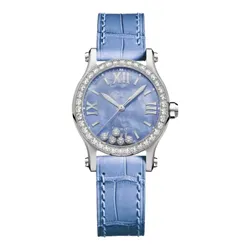 Đồng Hồ Nữ Chopard Happy Sport 278573-3010 Diamonds Màu Xanh Bạc