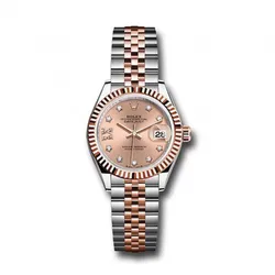 Đồng Hồ Nữ Rolex Steel and Everose Gold -Datejust 28mm  Fluted Bezel 279171-0027 Màu Bạc/Vàng Hồng