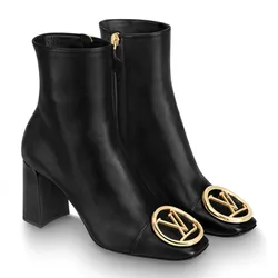 Giày Boot Nữ Louis Vuitton LV Madeleine Ankle 1A5BPA Màu Đen Size 37.5