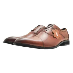 Giày Tây Nam Madras Modello Leather Lace Shoes No1505 Màu Nâu Sáng Size 40