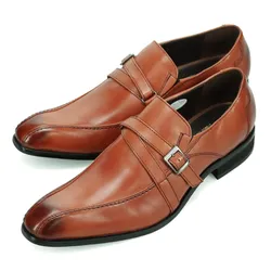 Giày Tây Nam Madras Modello Via Cammino Leather Shoes VC1506 Màu Nâu Sáng Size 41