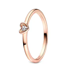 Nhẫn Nữ Pandora Radiant Heart Ring 182495C01 Màu Vàng Hồng Size 50