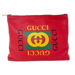 Túi Cầm Tay Gucci Clutch Red Leather Màu Đỏ
