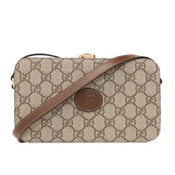 Túi Đeo Chéo Gucci Mini Bag With Interlocking G 723129 92TCG Màu Xám/Nâu