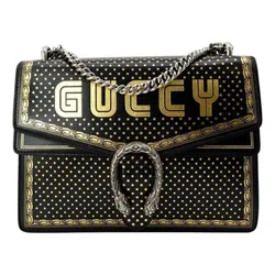Túi Đeo Chéo Nữ Gucci Black Borsa Dionysus Sega Print Shoulder Bag Màu Đen Vàng