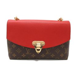 Túi Đeo Chéo Nữ Louis Vuitton LV Sampleseed M43713 Cerise Monogram Chain Shoulder Bag Màu Nâu Đỏ