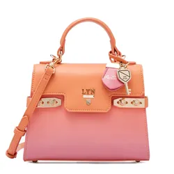 Túi Đeo Chéo Nữ Lyn Re-Edit Ray Fineness Flap S Crossbody Bags LL24CBS190 Màu Hồng Cam