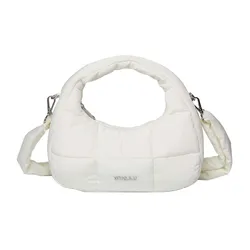 Túi Đeo Chéo Nữ WHOAU Padded Hobo Bag Ivory Màu Trắng Kem