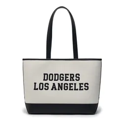 Túi Tote MLB Varsity Jacquard LA Dodgers  3AORL104N-07CRM Màu Đen Xám