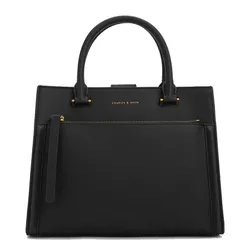 Túi Tote Nữ Charles & Keith CNK Anwen Structured Bag 30782210 Black Màu Đen