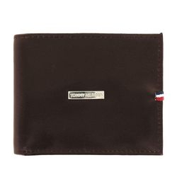 Ví Nam Tommy Hilfiger Men's Leather Credit Card Wallet Billfold Brown 31HP220040 Màu Nâu