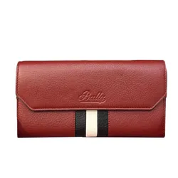 Ví Nữ Bally Red 14 Material Bovine Màu Đỏ
