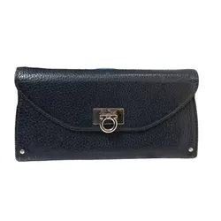 Ví Nữ Salvatore Ferragamo Leather Wallet Màu Xanh Đen