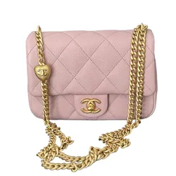Túi Đeo Chéo Nữ Chanel Sweeheart Mini Flap Bag Light Pink Màu Hồng Nhạt Size 20