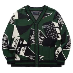 Áo Cardigan Romantic Crown Flag Knit Màu Xanh Green Size S