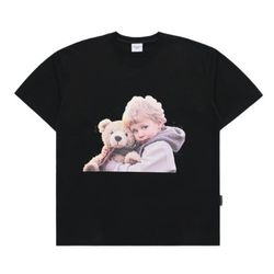 Áo Phông Acmé De La Vie ADLV  Baby Face Bear Doll Hug Short Sleeve T-Shirt Black Màu Đen